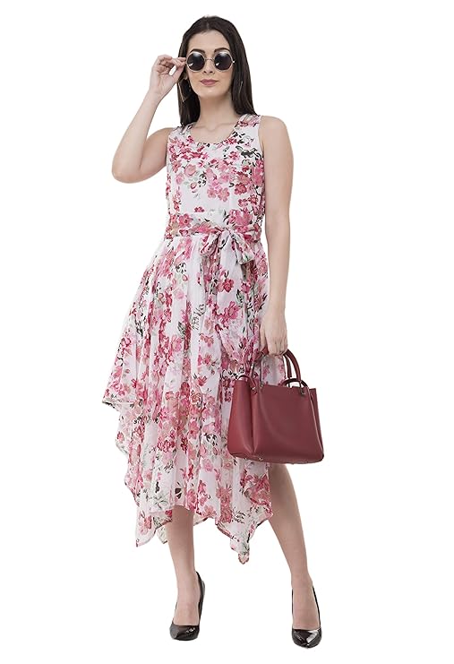 Women Asymmetric Multicolor Dress