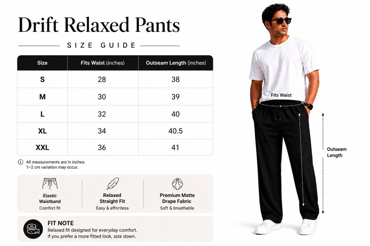 Mens Drift Relaxed Pants – Cocoa Brown
