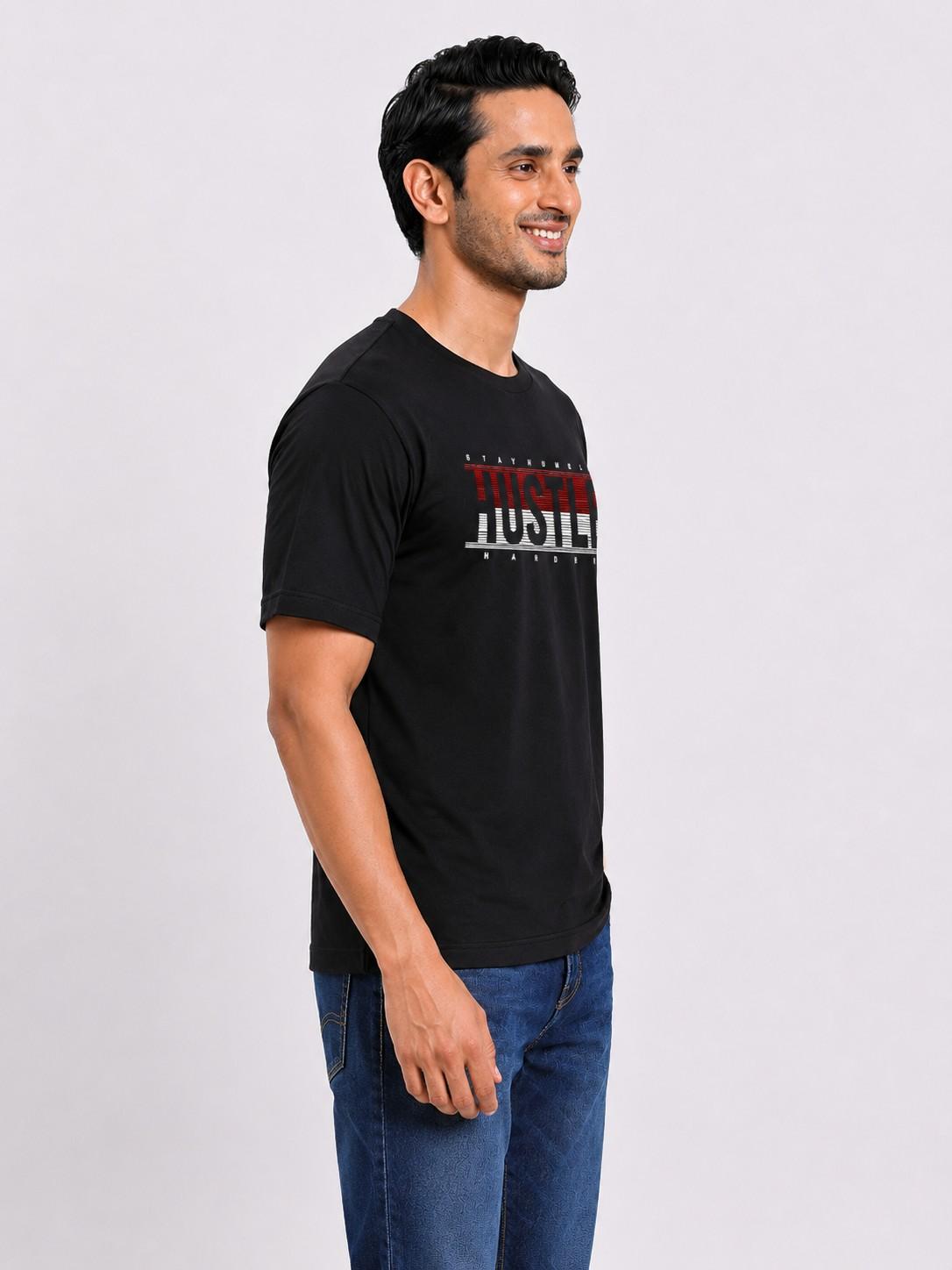 Relaxed Fit Printed Tees Hustle