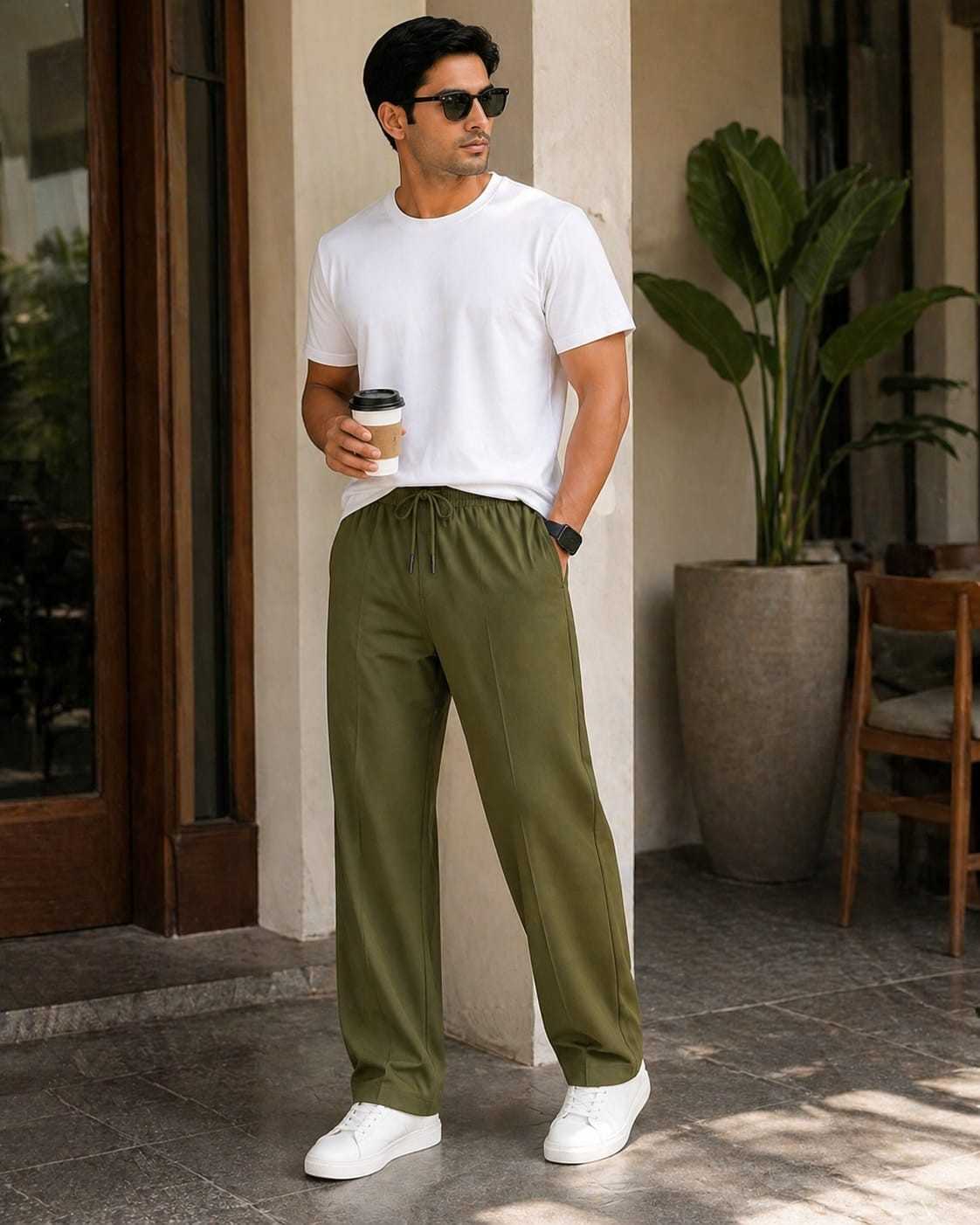 Mens Drift Relaxed Pants – Olive
