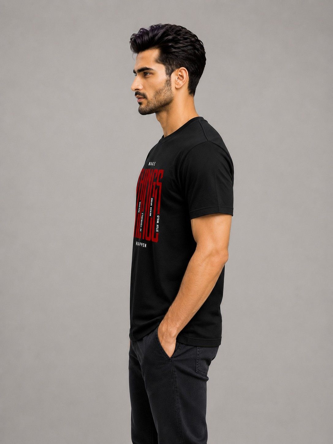 Relaxed Fit Printed Tees Thinks