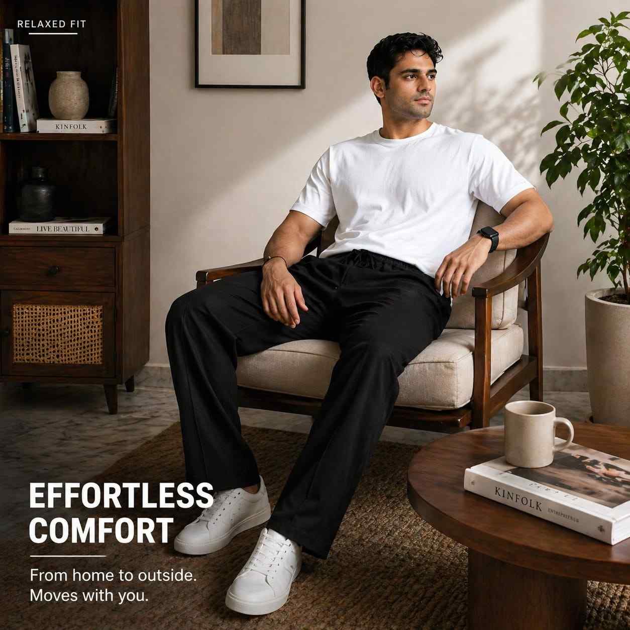 Mens Drift Relaxed Pants – Jet Black