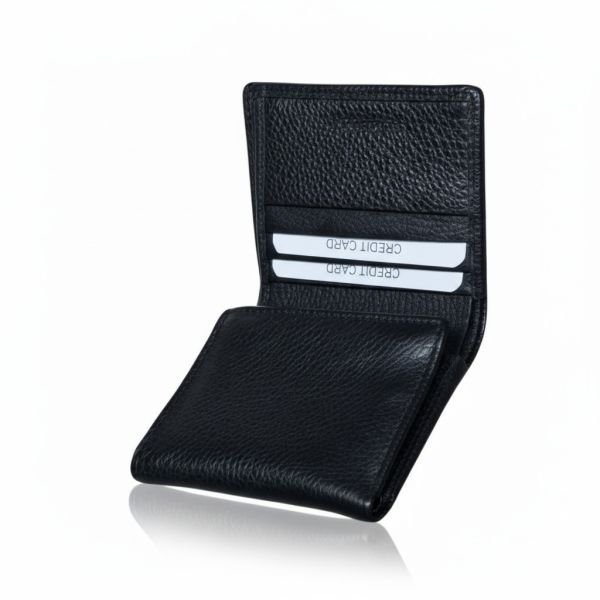 Premium Black Leather Bifold Wallet for Men